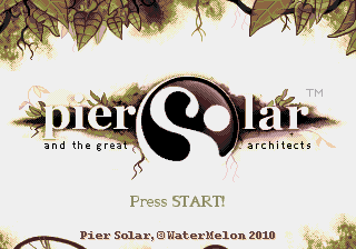Pier Solar title screen for Sega Genesis